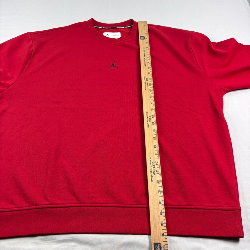 Air Jordan Sweatshirt Mens 2XL Red Crossover Pullover Crew Neck Stretch - Picture 5 of 9